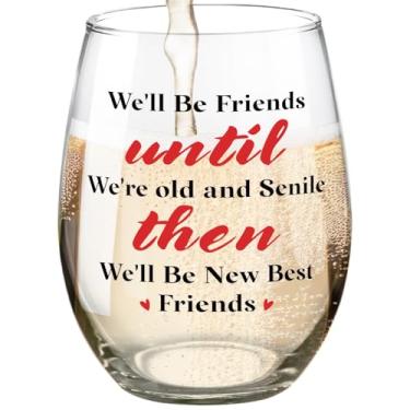 Imagem de Fatbaby Presentes engraçados de taça de vinho para melhores amigas, presentes engraçados de Natal, aniversário, dia das mães, taça de vinho sem haste para mulheres, melhores amigas, irmãs, amantes de