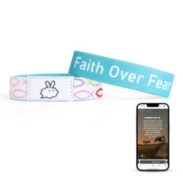 Imagem de Pulseiras de versículo bíblico diário cristão: escaneie pulseira cristã de escritura vestível para homens e mulheres - pulseiras evangélicas de oração de fé pulseira de versículo bíblico diário