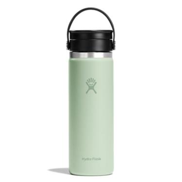 Imagem de Hydro Flask Garrafa de água - aço inoxidável isolado - tampa de boca larga, não derrama, à prova de vazamento em 590 ml Aloe Green