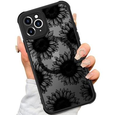 Imagem de SEXYMOM Capa magnética para iPhone 12 Pro com protetores de tela de privacidade X2 - Compatível com carregamento sem fio, lindo design floral para mulheres e meninas, capa de telefone fosca