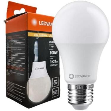 Imagem de Lampada Led Bulbo 17w Luz Quente 3000K Amarela Bivolt - Ledvance OSRAM
