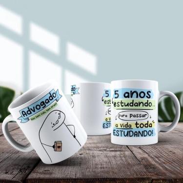 Imagem de Caneca De Porcelana 325ml Flork Profissões Masculino Advogado