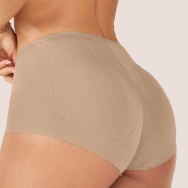Imagem de Calcinha Bumbum Enchimento Empina Aumenta Modela Zee Rucci, Bege, GG