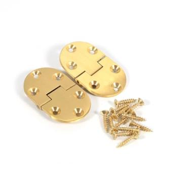 Imagem de Conjunto de dobradiça de bandeja de mordomo de bronze de 2 pces, aba dobrável da dobradiça superior da aleta da tabela resistente para mesas dobráveis