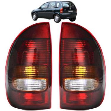 Imagem de PAR Lanterna Traseira Corsa 4 Portas 1996 97 98 99 Tricolor - Prime