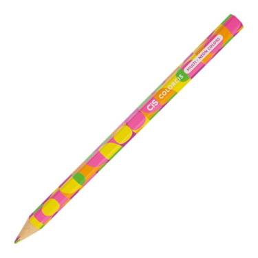 Imagem de Lápis de Cor ColorCiS Jumbo, Multicolor, Neon, 4 cores, Pote com 24 Unidades