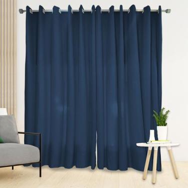 Imagem de Cortina Manu Sala e Quarto 4,00 x 2,50 Várias Cores - DH Enxovais, Azu