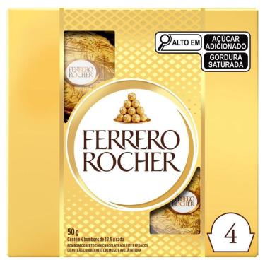 Imagem de Bombom Ferrero Rocher Caixa 50g 4 Unidades
