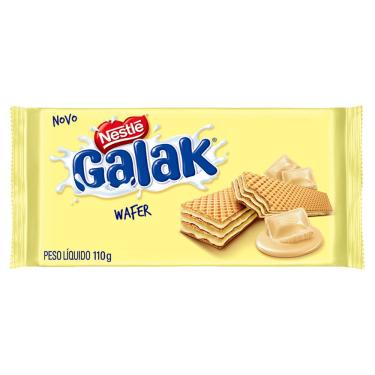 Imagem de Biscoito wafer recheio chocolate branco galak nestlé pacote 110G
