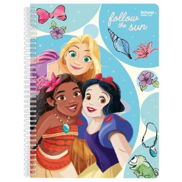 Imagem de Caderno Singular Universitário 10 Matérias 160 Folhas Princesas - School Basics