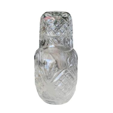 Imagem de Moringa De Vidro Diamante Com Copo Decorado Jarra De Agua