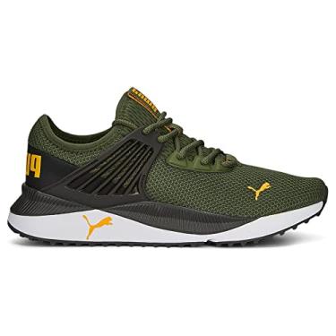 Imagem de PUMA Pacer Future Tênis de corrida masculino, verde, tamanho 36, Musgo verde/cinza escuro plano/laranja Glo, 38