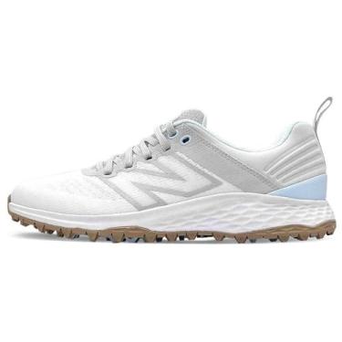 Imagem de New Balance Tênis de golfe feminino Fresh Foam Contend V2, Branco/Cinza, 9