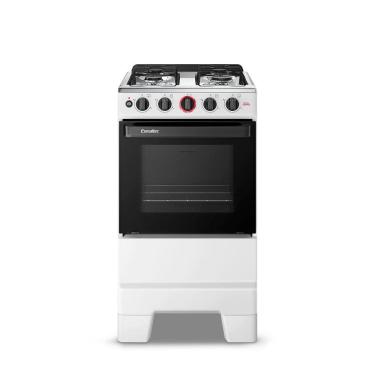 Imagem de Fogão Esmaltec 4 Bocas Ideal Super Mesa de Aço Inox Branco F4IAB - Bivolt