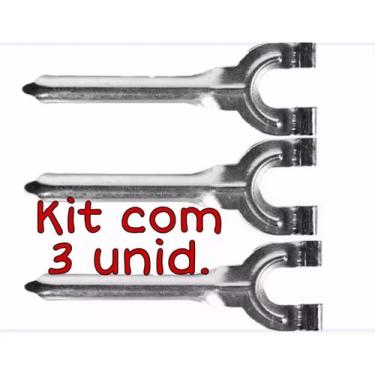 Imagem de Kit 3 Chave Para Trocar Registro Botijão De Gás Borboleta - Universal