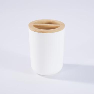 Imagem de Suportes de escova de dentes para banheiro com tampa, suporte de escova de dentes elétrico para bancada de banheiro, copo de escova de dentes fácil de limpar conjunto de suporte de pasta de dentes