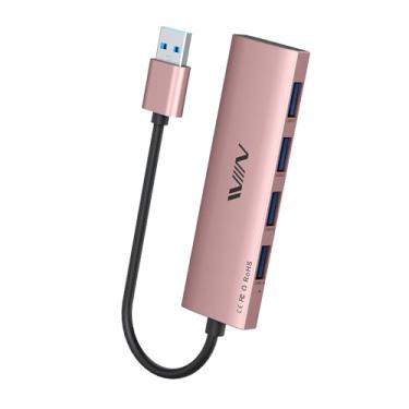 Imagem de Hub USB 3.0, divisor de hub USB de 4 portas, expansor USB A, adaptador USB portátil, hub de dados multiportas para laptop, iMac Pro, MacBook Air, Mac mini/Pro, Surface Pro, Flash Drives e HDD móvel