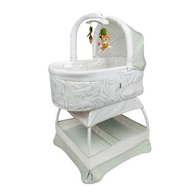 Imagem de TruBliss Berço Baby Sweetli Calm Para Bebês, Berço De Cabeceira Com Reconhecimento De Choro, Móbile Elétrico Com Brinquedos De Luxo, Música, Luzes Noturnas, Vibração (Folhas De Samambaia)