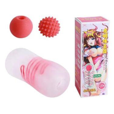 Imagem de Masturbador Masculino Color Mola Em Formato De Lanterna Bolas Massageadoras Prazer Intenso Discrição [ROSA]