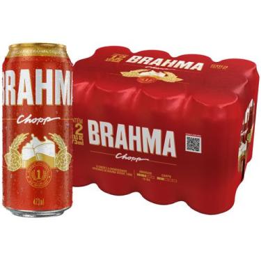 Imagem de Cerveja Brahma Chopp 12 Unidades Lata 473ml