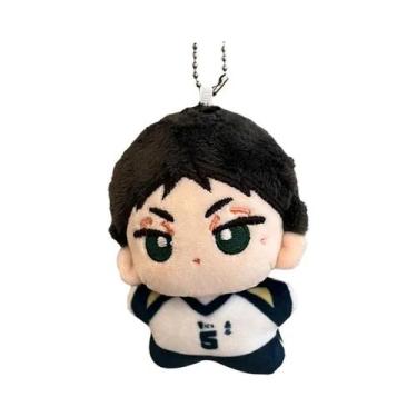Imagem de Haikyuu Hinata Shoyo Tobio Kageyama 10cm Chaveiro De Pelúcia Mini Bone
