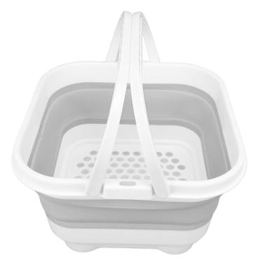 Imagem de Organizador dobrável para armazenamento de brinquedos de banho, Cesta de brinquedos de banho para bebês com secagem rápida e suporte para brinquedos de banho com base removível,