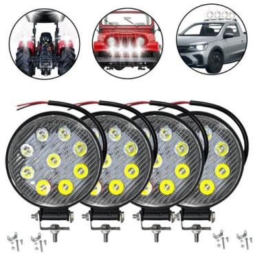 Imagem de Farol De Milha Led Universal 12/24v 9 Leds 6000k 4 Unidades - Autovex