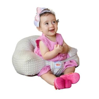 Imagem de Almofada de Amamentação e Sofazinho Infantil 2 em 1: Conforto Adaptável do Recém-Nascido aos Primeiros Meses (ESTAMPA UNISEX - BEGE)