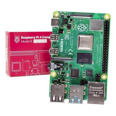 Imagem de Placa de Desenvolvimento Raspberry Pi 4 - 2GB - Model B - Anatel