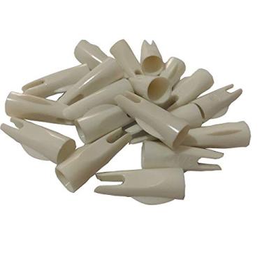 Imagem de JIEXI HWYP Arcos compostos de caça com arco de flecha de plástico para flechas de 5/40.6 cm, pacote com 50 (branco)