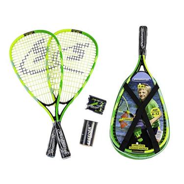 Imagem de Speedminton Conjunto júnior – o conjunto infantil Badminton/crossminton original Speed inclui 2 raquetes infantis, 2 divertidos Speeder e bolsa. (SM01-SJR-10)