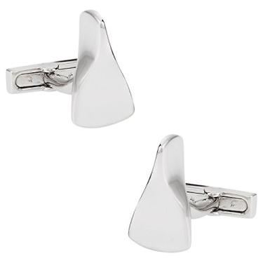 Imagem de Abotoaduras prateadas com caixa de apresentação Cuff-Daddy