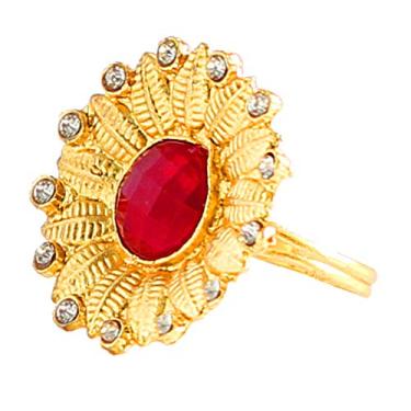 Imagem de Touchstone Anel de dedo de joias de designer indiano Bollywood para mulheres.