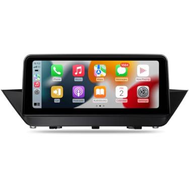 Imagem de Tela sensível ao toque de 10,2 polegadas para BMW X1 E84 2009-2015 CIC, sem fio integrado Apple CarPlay, Android, atualização automática, Bluetooth, estéreo, rádio veicular, mantém o amplificador