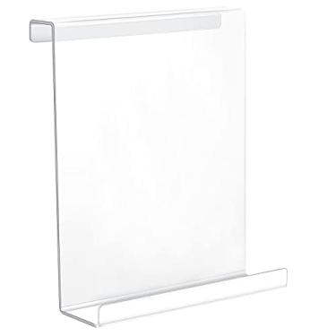 Imagem de Jetec Suporte de leitura de acrílico transparente para esteira, suporte universal de livros, compatível com Kindle, tablet plano, recanto, revista eReader para exercícios de academia (22 x 28 x 9 cm)