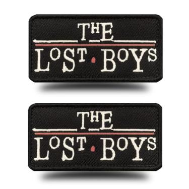 Imagem de Antrix Emblema engraçado The Lost Boys, 2 peças Follow Me Lost Boys bordado gancho e laço moral motociclista emblema para fantasia uniforme boné chapéu jaqueta roupas mochila DIY