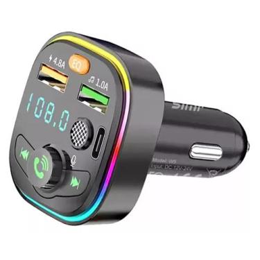 Imagem de Carregador Para Carro Veicular Com Transmissor Bluetooth - Inova, Pret