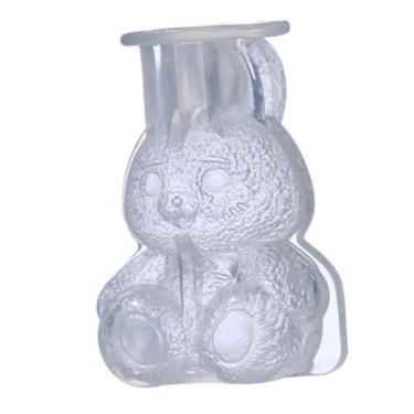 Imagem de Máquina de gelo animal, molde de cubo de gelo de coelho, fofo, divertido, em forma de silicone macio, fácil de desmoldar, adequado para micro-ondas e freezer, fácil de limpar e uso higiênico (G (330 X