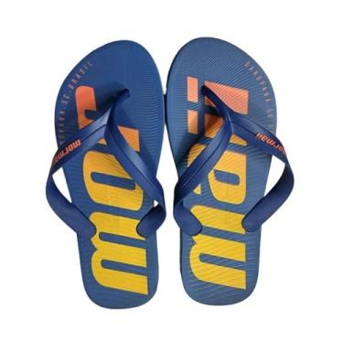 Imagem de Chinelo De Dedo Masculino Tropical Antiderrapante Estampa Mormaii Cores Vivas (Azul, BR, Adulto, Numérico, 37)