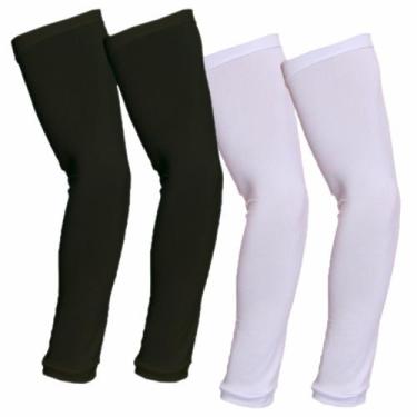 Imagem de Kit 2 Manguitos Mangas Proteção De Braço Térmico Malha Proteçao Uv - B
