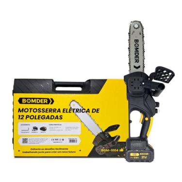 Imagem de Motosserra Elétrica Jardim 2 Baterias 12 Polegadas Bivolt 21V - BOMVIN