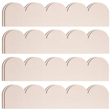 Imagem de AWIZOM 36 Peças De Molduras Madeira Inacabadas Recortadas 15,75 X 3,54" Para Decoração Madeira, Faça Você Mesmo Artesanato, Armário Parede, Prateleira, Janela, Porta,