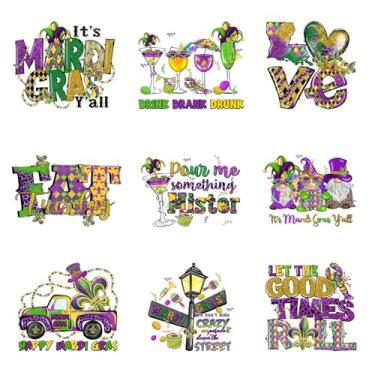 Imagem de Amazingxy 9 Peças De Decalques Transferência Térmica Para Roupas, Adesivos Sublimação, Vinil Com Prensa Térmica, Capas Travesseiros, Apliques