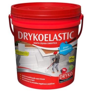 Imagem de Manta Líquida Cimento Emborrachado Cimentícia Drykoelastic Cimento Elá