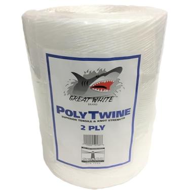 Imagem de Great White Barbante De Poliéster Duas Camadas White, 4.200 Pés, Embalagem Premium Para Amarração, Pacote Papelão, Resistente À Umidade Tiger, Caixa Puxar Com Parte Superior Central, (Branco)