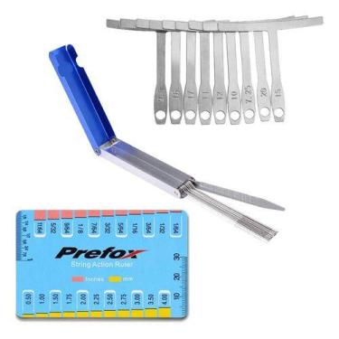 Imagem de Kit Luthier Violão Limas + Régua De Ação + 9 Gabaritos Raio - Lonter