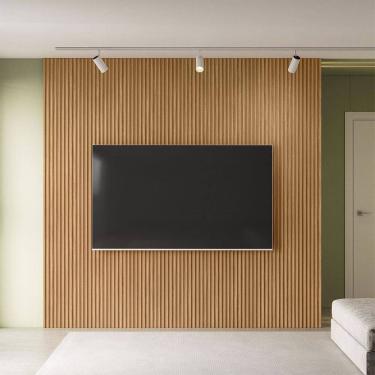 Imagem de Painel Ripado 2.6 Para Tv até 75 com 2,50 x 2,60  Emily-Nature Fosco - EdeCasaMoveis
