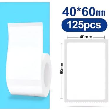 Imagem de 1 - Rolo Etiqueta Térmica Niimbot 40x60mm | 125 Etiquetas | Compatível com B21, B3S e Outras Impressoras