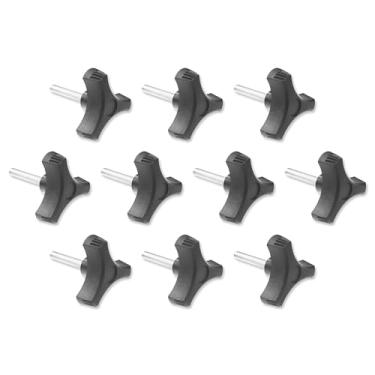 Imagem de Puxador de porca de rosca macho 5/40.6 cm-18 5 cm de diâmetro com haste rosqueada de 5 cm de comprimento para cortador de grama, ferramentas e gabaritos para marcenaria, base de guarda-chuva, 10 peças