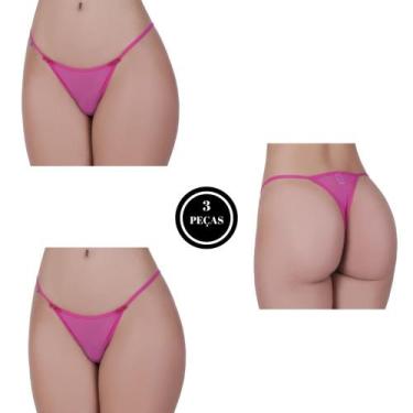 Imagem de Kit 3 Calcinha Fio Tanga Tule Transparente - c3 KIT 3 LUANA - TERRA E 